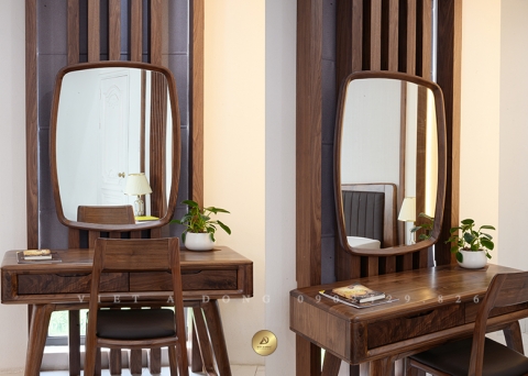 Bàn phấn gỗ óc chó BTD - 03